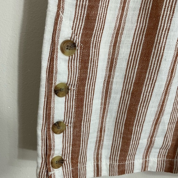 A New Approach ANA striped cropped Wide Leg Linen elastic waist pants Size XL - Picture 5 of 10